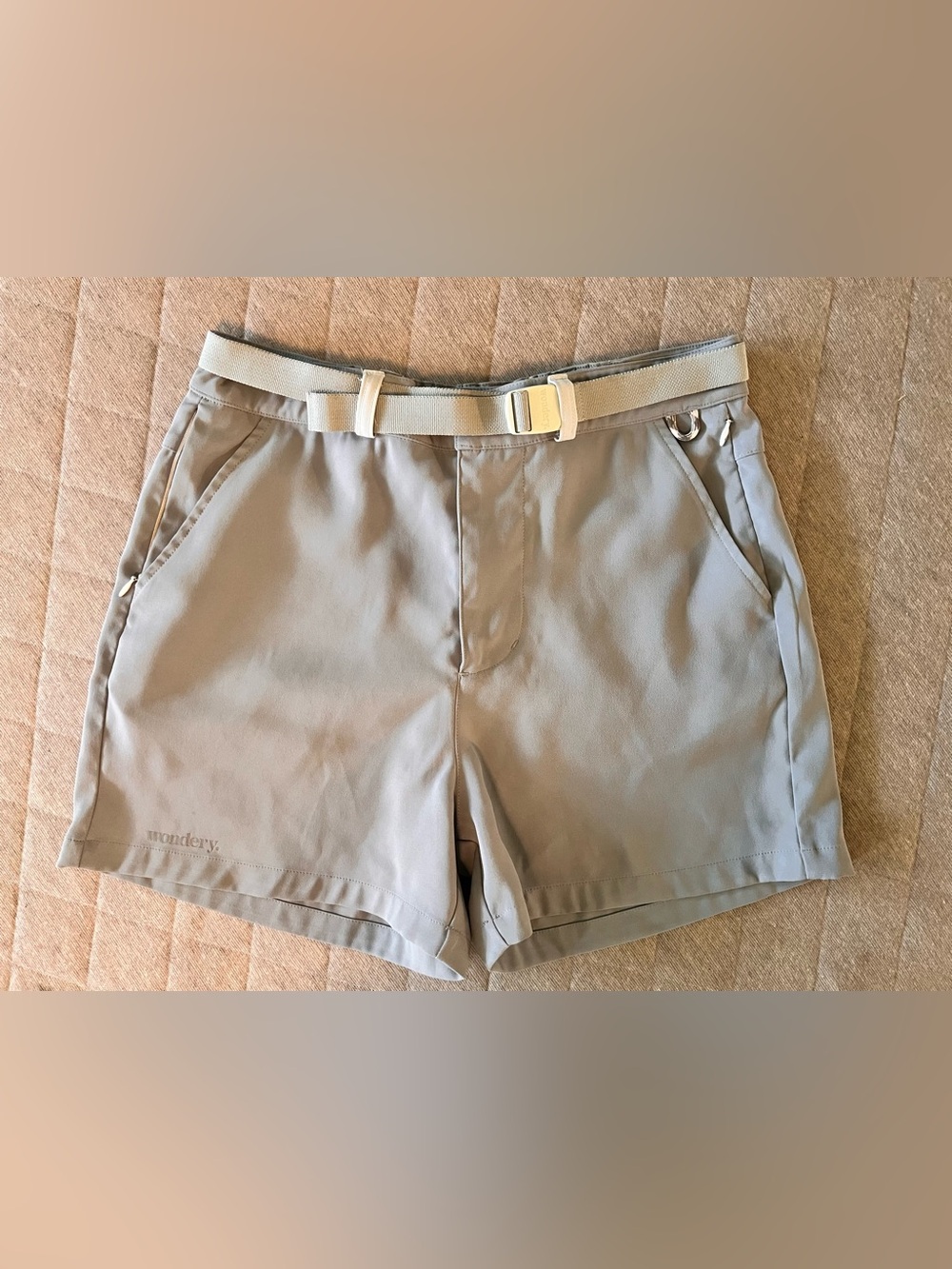 WONDERY Medium Blue Green Terrain Shorts Exc Cond Orig $76